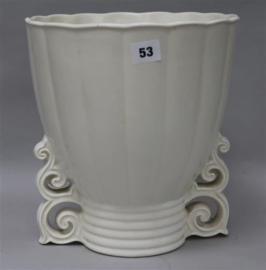 A 1950s creamware Wade planter, height 28cm diameter 25.5cm